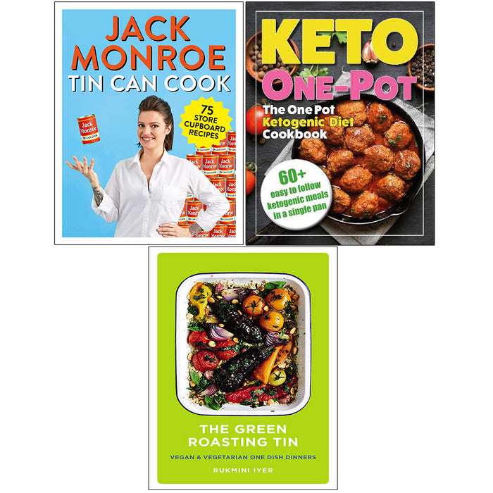 Tin Can Cook, One Pot Ketogenic, Green Roasting Tin 3 Books Collection Set - The Book Bundle