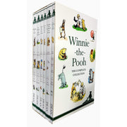Six-book Winnie-the-Pooh fiction collection box set by A. A. Milne, featuring Egmont classic stories with colorful cover art.