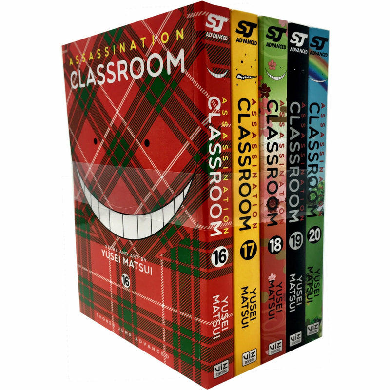 Assassination Classroom 5-book paperback collection by Yusei Matsui, featuring manga volumes in a VIZ Media LLC edition.