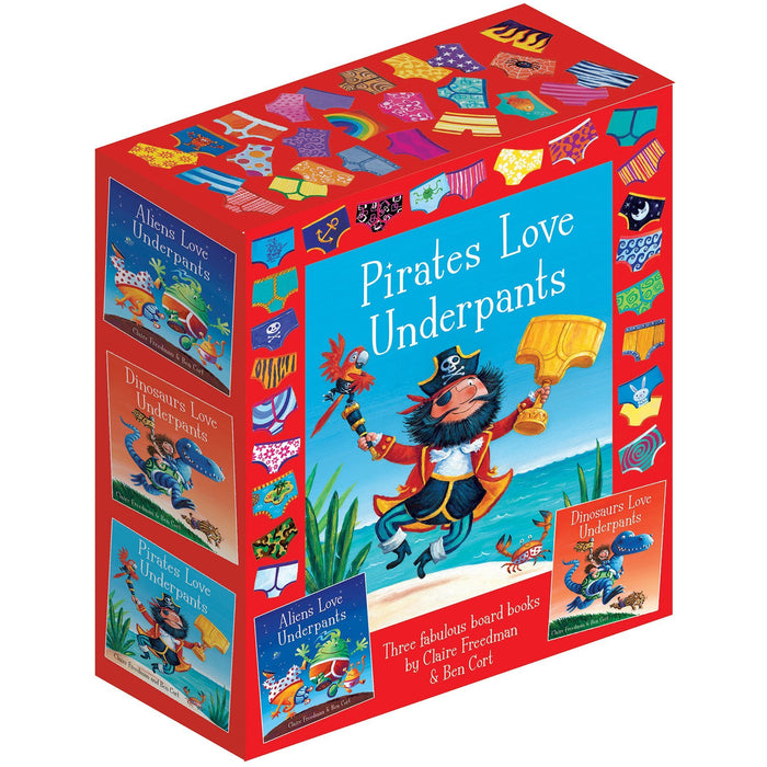 The Underpants Board Book slipcase: includes Aliens Love Underpants; Dinosaurs Love Underpants and Pirates Love Underpants - The Book Bundle