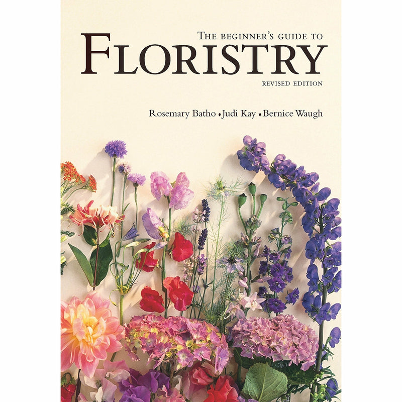 Paperback copy of The Beginner's Guide to Floristry by Rosemary Bath, featuring floral arrangements on the cover.