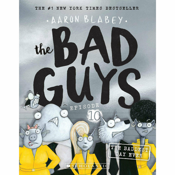 The Bad Guys Episodes 6-10 Collection 5 Books Set By Aaron Blabey (Alien vs Bad Guys, The Bad Guys in Do-You-Think-He-Saurus?!, Superbad plus Trading Card & More...) - The Book Bundle
