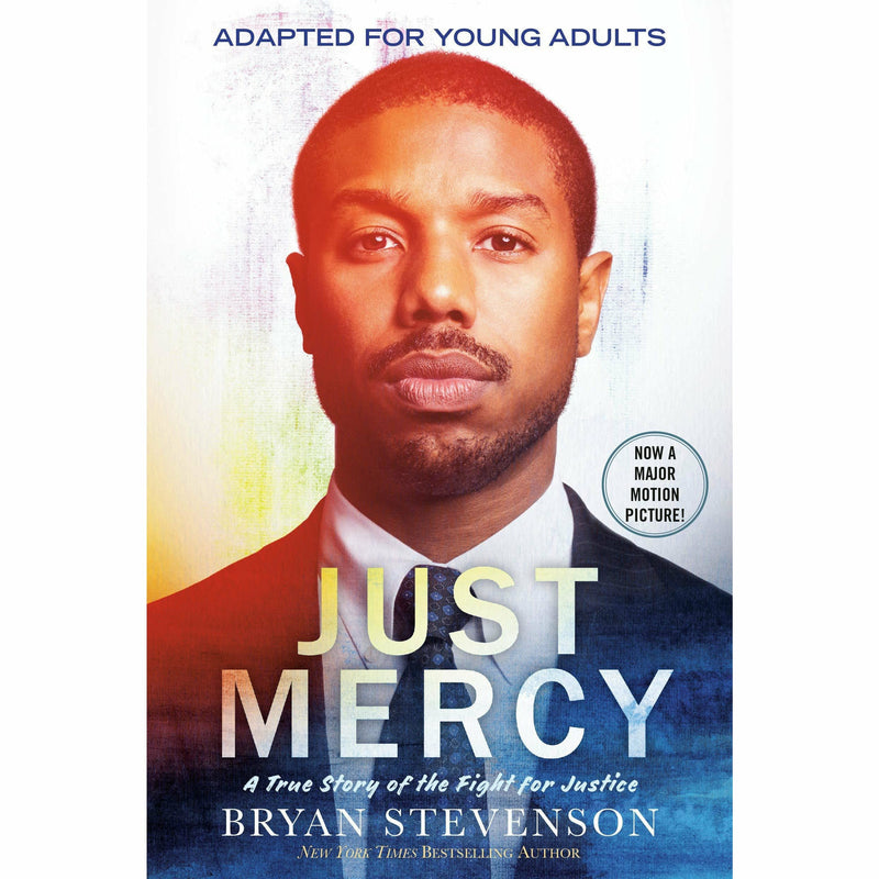 Set of three non-fiction paperback books including "Just Mercy" and works by Reni Eddo-Lodge, Waite, and Akala on race and social justice.
