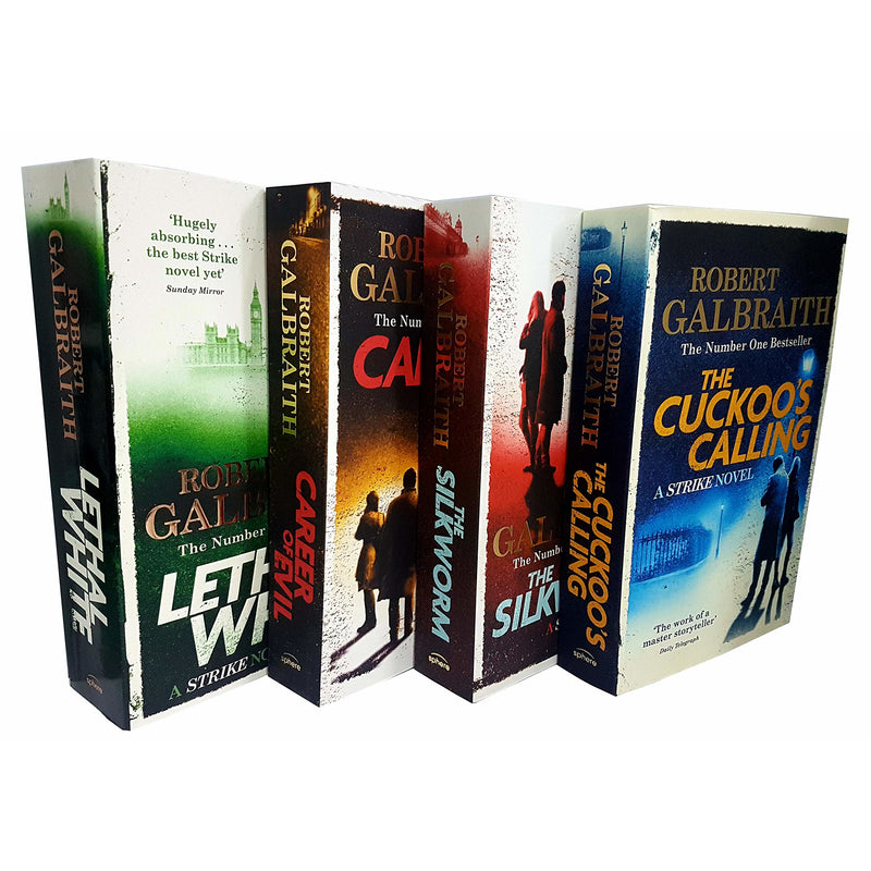 Cormoran Strike Series Robert Galbraith 4 Books Collection Set ( The Cuckoo's Calling ,The Silkworm,Career of Evil,Lethal White) - The Book Bundle