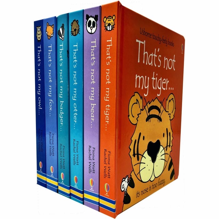 Usborne Thats Not Wild Animals 6 Books Collection  Set Series 2 (Thats Not My Fox,My Tiger,My Bear,My Owl,My Badger,My Otter) - The Book Bundle