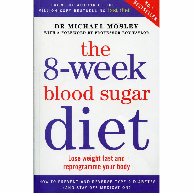 Two paperback books from The Book Bundle collection: 8-Week Blood Sugar Diet and Fast Metabolism Diet for Beginners, non-fiction health guides.