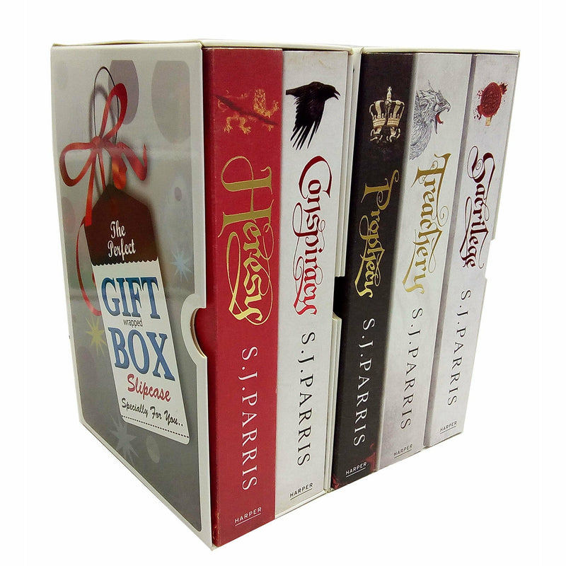 Giordano Bruno Series 5 Books Collection by S. J. Parris, paperback fiction set featuring historic and mystery themes.