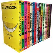 Assassination Classroom 15-book collection set by Yusei Matsui, paperback fiction series featuring colorful manga covers.
