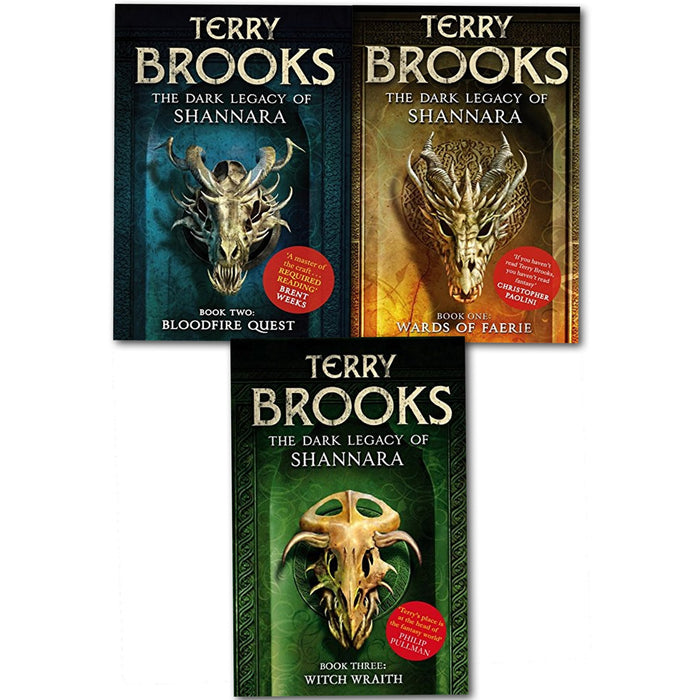 The Dark Legacy of Shannara Series Terry Brooks 3 Books Collection Set (Wards of Faerie, Bloodfire Quest, Witch Wraith) - The Book Bundle