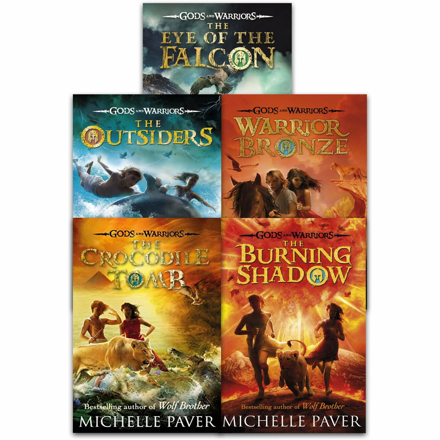 Gods and Warriors Collection 5 Books Set by Michelle Paver The Burning ...