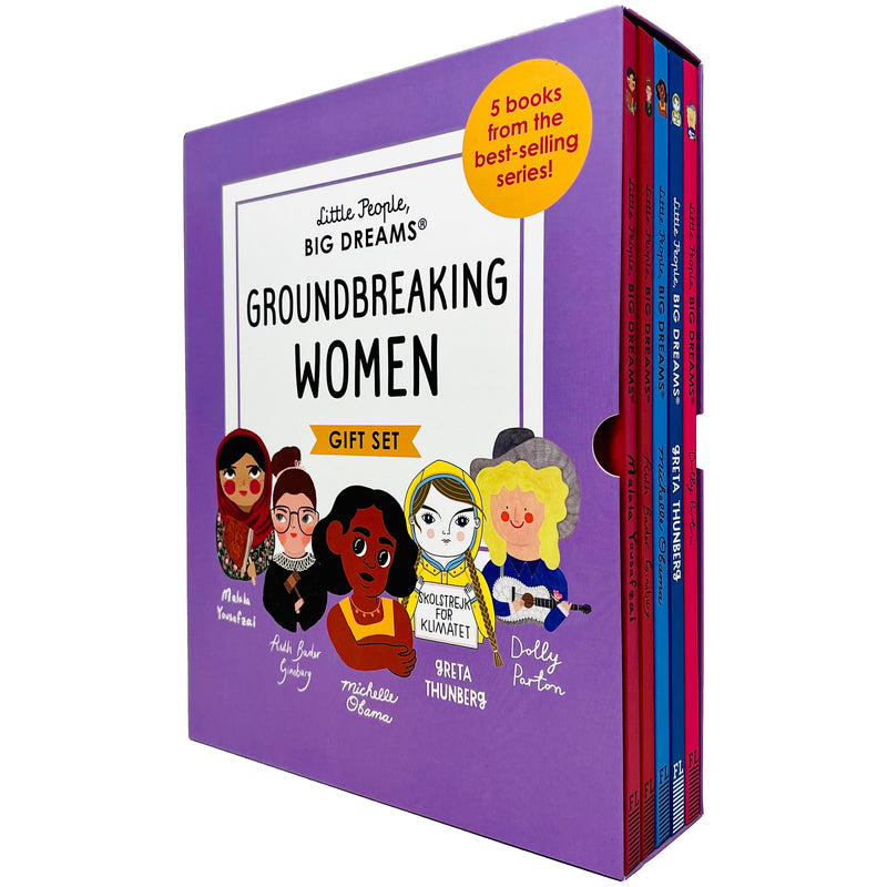Set of five Frances Lincoln children's books from the Little People, Big Dreams series about groundbreaking women, by Sanchez Vegara and Mirza.