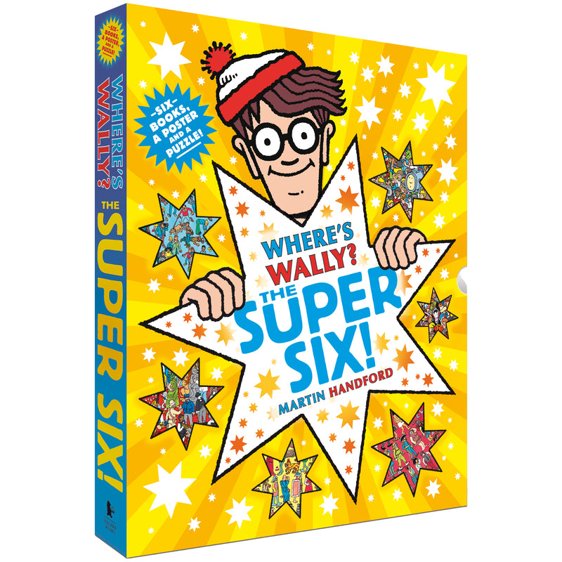 Where's Wally? The Super Six! by Martin Handford 6 Classic Books, Poster & Jigsaw Puzzle Collection Box Set - The Book Bundle