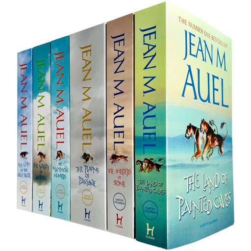 Earth's Children Series Complete Books 1 - 6 Collection Set by Jean M Auel (Land of Painted Caves, Shelters of Stone, Plains of Passage, Mammoth Hunters & MORE!) - The Book Bundle