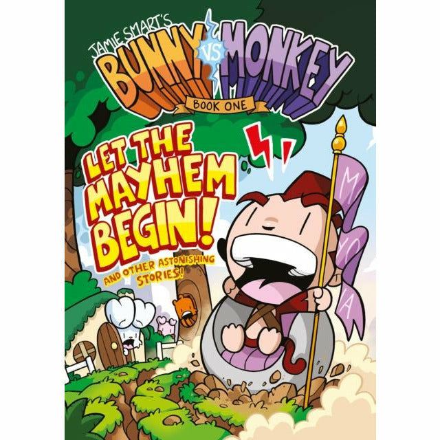 Bunny vs Monkey The Phoenix Presents Series Books 1 - 7 Collection Set by Jamie Smart (Let the Mayhem Begin, Stench, Wobbles, Destructo, Apocalypse & MORE!) - The Book Bundle