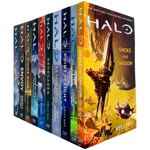 Halo Series 10 Books Collection Set (Hunters in the Dark, Last Light, New Blood) NEW - The Book Bundle