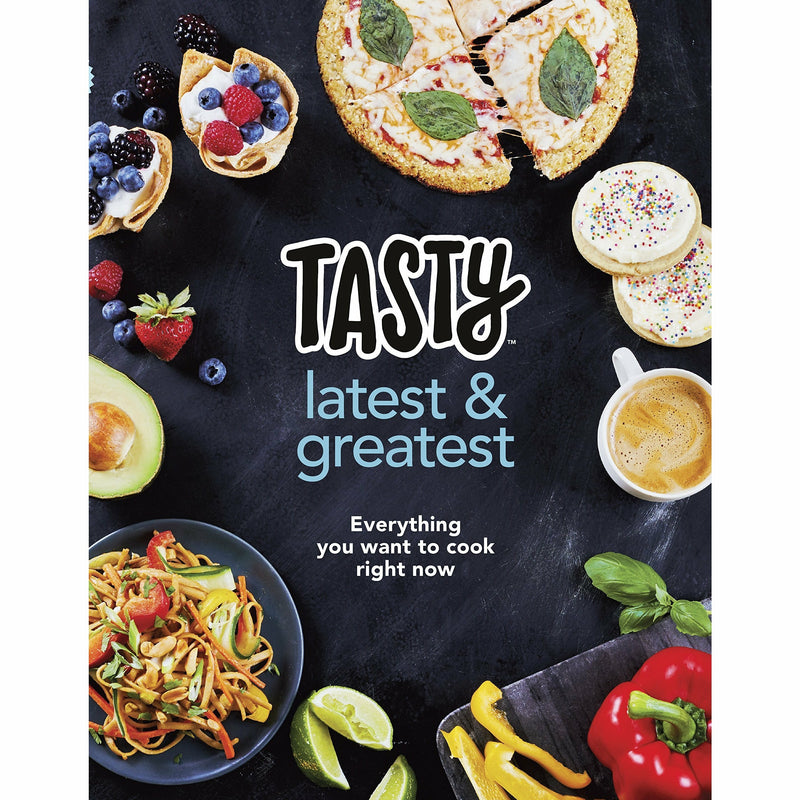 Cover image of the Tasty: Latest and Greatest hardcover cookbook by Ebury Press, featuring colorful food photography.