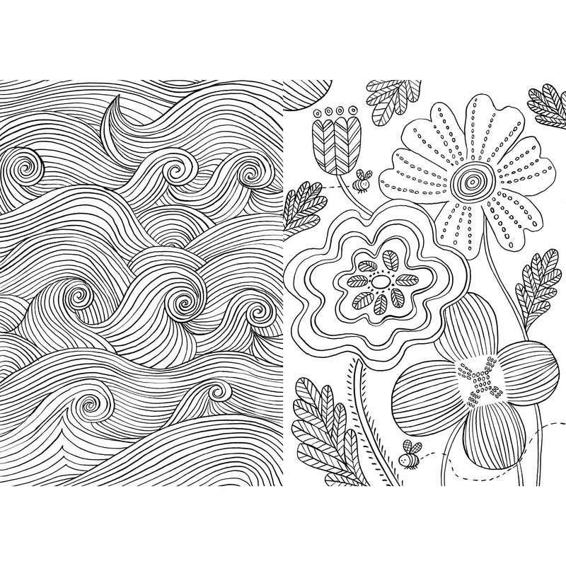 Emma Farrarons The Mindfulness Colouring Book, paperback with intricate coloring pages for stress relief and relaxation.