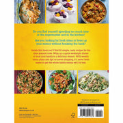 Paperback of "Eat Well for Less" by Jo Scarratt-Jones, featuring colorful quick and easy meal recipes on the cover.