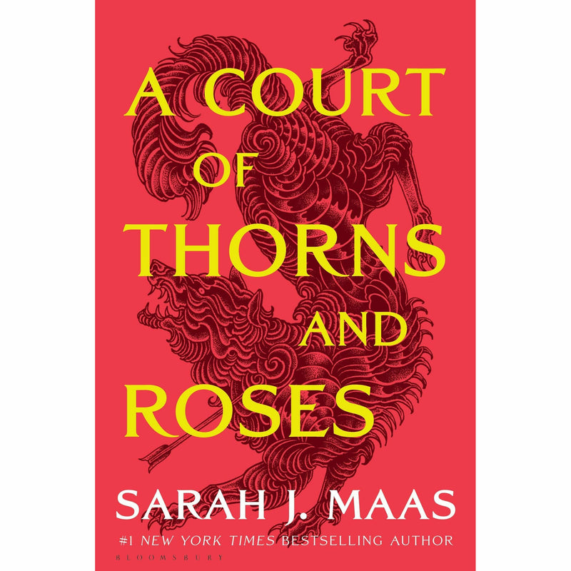 Three paperback books from Sarah J. Maas's A Court of Thorns and Roses collection, featuring colorful cover art and titles.