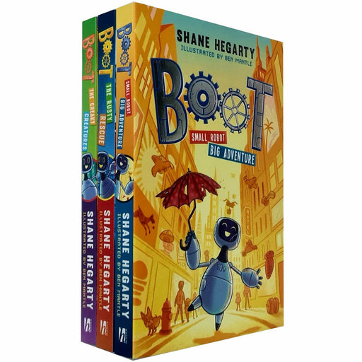 BOOT Series 3 Books Collection Set By Shane Hegarty (BOOT small robot BIG adventure, The Rusty Rescue, The Creaky Creatures) - The Book Bundle