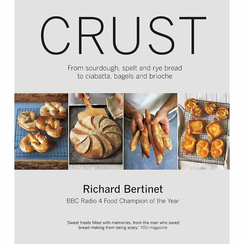 Hardcover Crumb Show & Who's Boss dough books collection by Richard Bertinet, featuring baking tips and recipes in hardcover format.