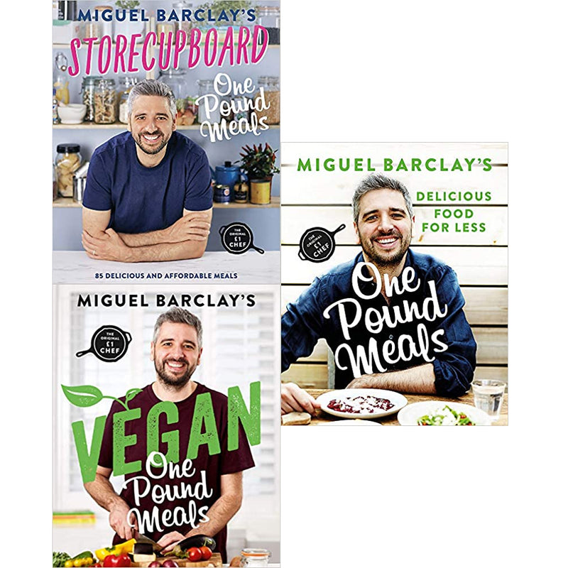 Miguel Barclay 3 Books Collection Set (One Pound Meals ,Vegan ,Storecupboard) - The Book Bundle