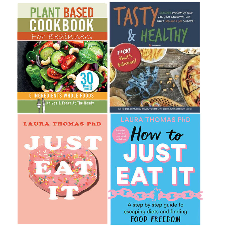 Bluebird set of four plant-based cookbooks by Laura Thomas & Iota, featuring healthy, tasty recipes for mindful eating.