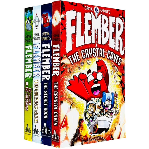 Flember Series Books 1 - 4 Collection Set by Jamie Smart (The Secret Book, The Crystal Caves) - The Book Bundle
