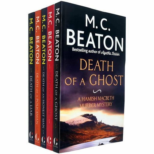 Hamish Macbeth Series 5 Books Collection Set By MC Beaton Death of a Policeman, Death of a Liar, Death of a Nurse, Death of a Ghost) - The Book Bundle