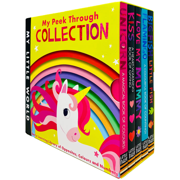 My Little World Series My Peek Through Collection 10 Books Box Set: Early Learning Library of Opposites, Colours & Numbers - The Book Bundle