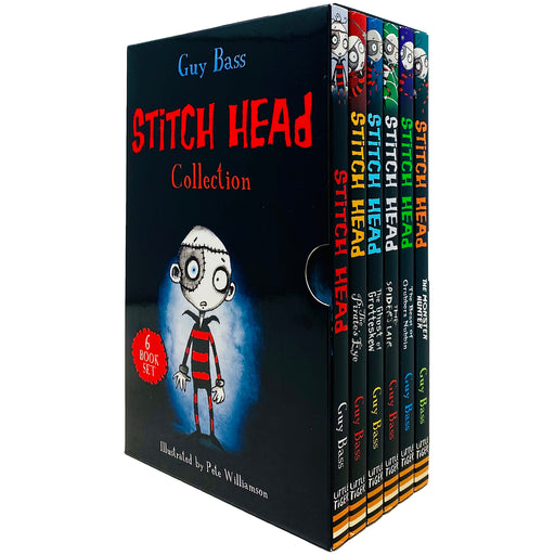 Stitch Head Series Books 1 - 6 Collection Box Set by Guy Bass (Stitch Head, Pirate's Eye, Ghost of Grotteskew, Spider's Lair) - The Book Bundle