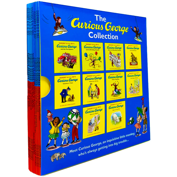 The Curious George Collection Series Books 1 - 10 Box Set By  Margaret & H.A. Rey (Fire-fighters, Birthday Surprise) - The Book Bundle