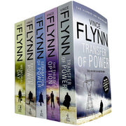 Five paperback Vince Flynn Mitch Rapp novels from the Simon & Schuster UK collection set, featuring crime and political thriller stories.