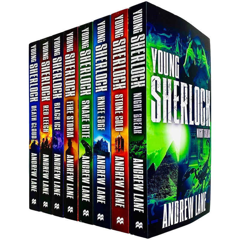 Young Sherlock Holmes Series Books 1 - 8 Complete Collection Set By Andrew Lane (Night Break, Stone COld, Knife Edge, Snake Bite, Fire Storm) - The Book Bundle
