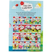 Box set of 20 make-believe fairy tale books by Clare Fennell and Rosie Greening, featuring classics like Beauty and the Beast and Cinderella.