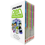 Star Wars Jedi Academy 7-book collection set by Jeffrey Brown, featuring paperback editions with characters from the Star Wars universe.