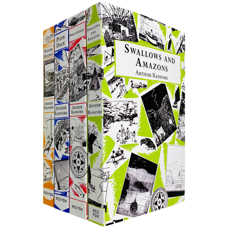Swallows and Amazons Series Collection Series 4 Books (Winter Holiday, Peter Duck, Swallowdale, Swallows and Amazons) - The Book Bundle