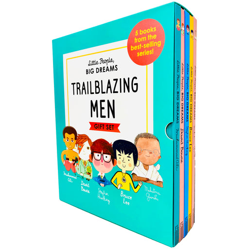 Little People, Big Dreams Trailblazing Men 5 Books Collection Box Gift Set (Muhammad Ali, David Bowie, Stephen Hawking, Bruce Lee & Mahatma Gandhi) - The Book Bundle