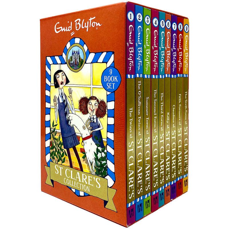 St Clare's Collection 9 Books Box Set by Enid Blyton (Sixth Form, Fifth Formers, Claudine, Third Form, Second Form) - The Book Bundle