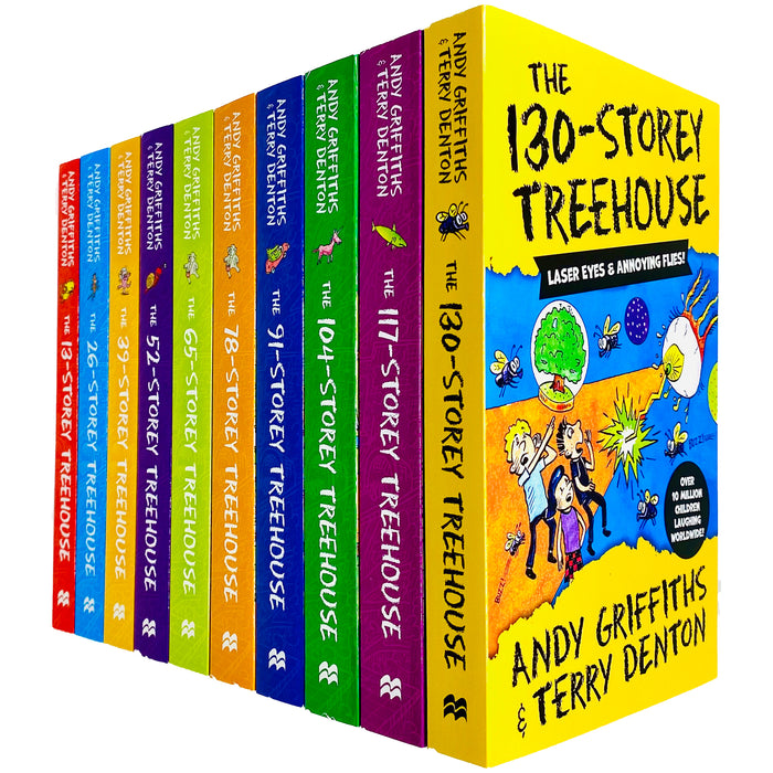 The Treehouse Storey Books 1 - 10 Collection Set by Andy Griffiths & Terry Denton (13-Storey, 26-Storey, 39-Storey, 52-Storey, 65-Storey) - The Book Bundle