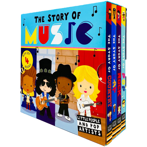 The Story of Music Little People and Pop Artists Series 4 Books Collection Box Set by Little Tiger (Pop, Rock, Rap & Country) - The Book Bundle