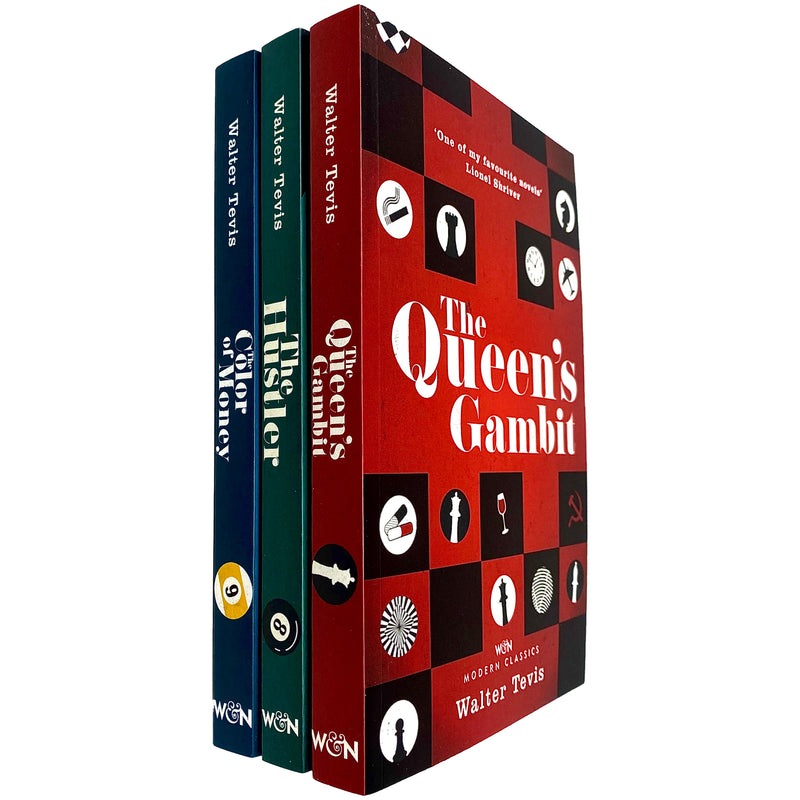 The Queen's Gambit Series 3 Books Collection Set by Walter Tevis (The Queen's Gambit, The Hustler & The Color of Money) - The Book Bundle