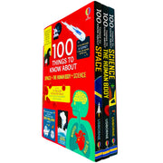 Usborne 100 Things to Know About 3 Books Collection Set (Science, The Human Body & Space) - The Book Bundle