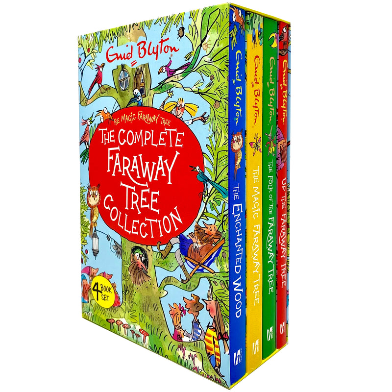 Enid Blyton The Magic Faraway Tree 4-book collection set, paperback fiction by Egmont, featuring colorful cover illustrations.