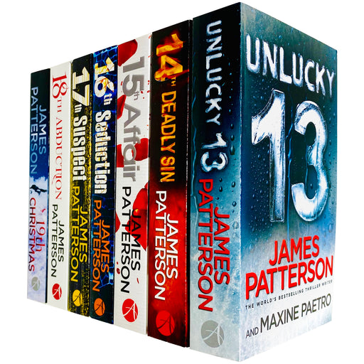Women’s Murder Club Series Books 13 - 19 Collection Set by James Patterson (Unlucky, Deadly Sin, Affair, Seduction, Suspect, Abduction & Christmas) - The Book Bundle