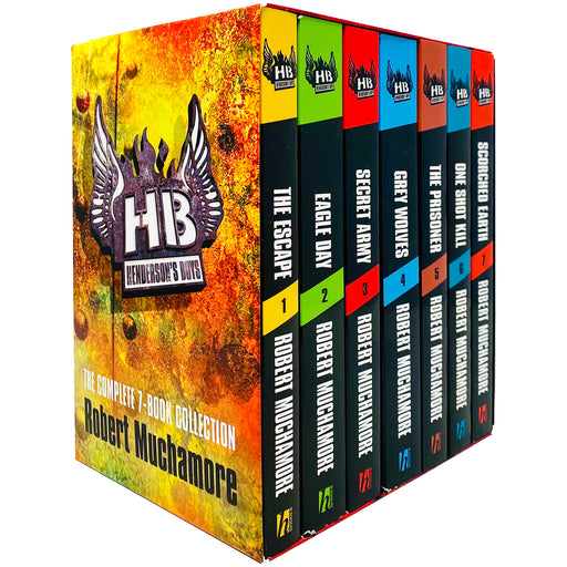 Henderson's Boys Series Books 1 - 7 Complete Collection Box Set by Robert Muchamore (Escape, Eagle Day, Secret Army, Grey Wolves, Prisoner & MORE!) - The Book Bundle