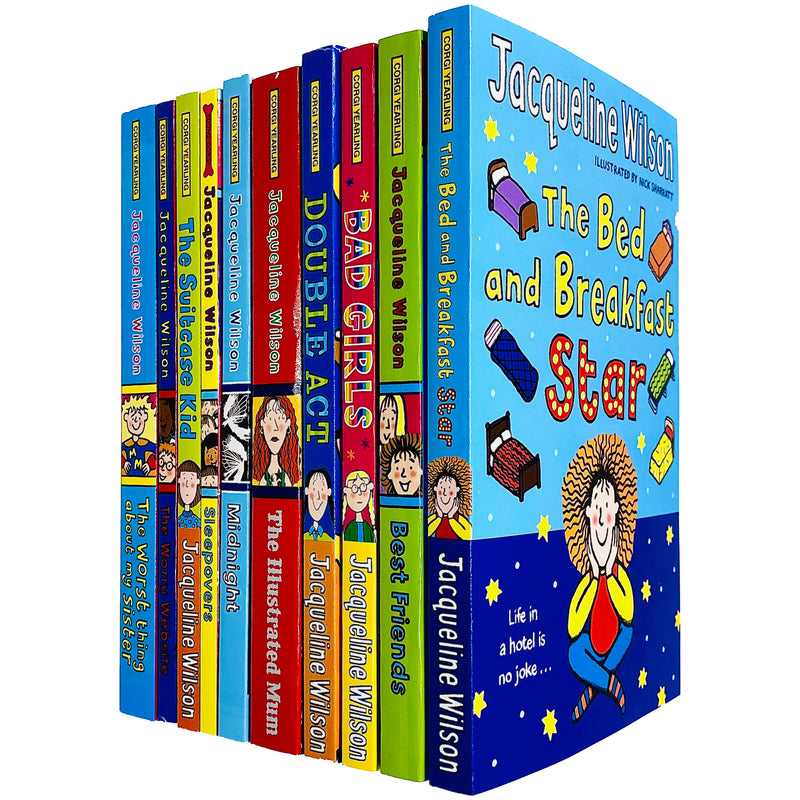 Jacqueline Wilson 10 Books Collection Set(Bed and Breakfast Star,BestFriends,Bad Girls,Double Act,Illustrated Mum,Midnight,Sleepovers & MORE!) - The Book Bundle