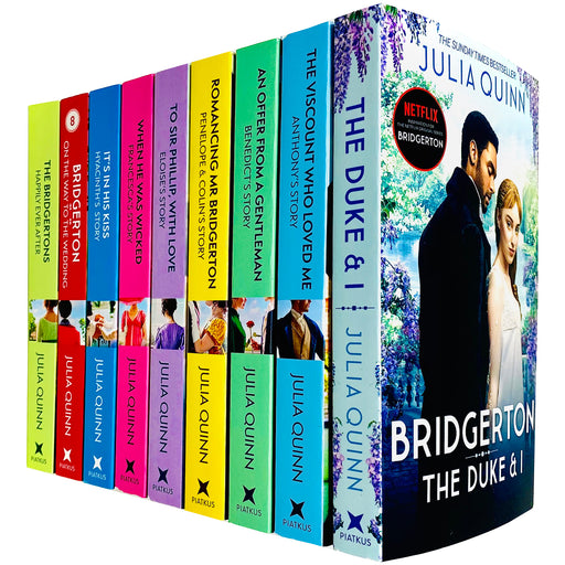 Bridgerton Family Book Series Complete Books 1 - 9 Collection Set by Julia Quinn NETFLIX - The Book Bundle