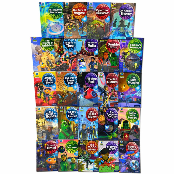 Project X Alien Adventures Series Oxford 25 Books Collection Set (Band Brown & Grey) Age 7 - 9 - The Book Bundle