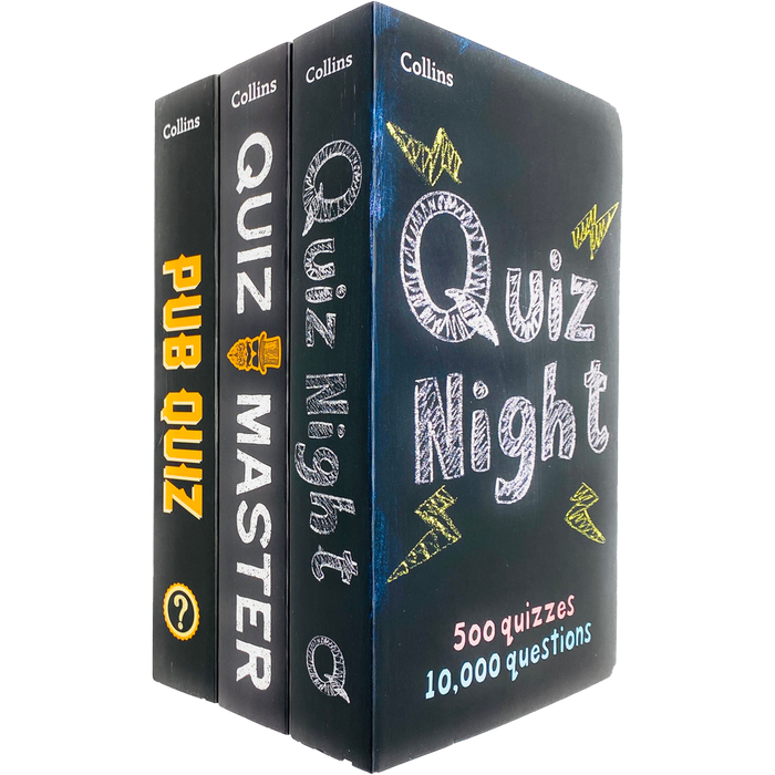 Collins Quiz Puzzles 3 Books Collection Set Pack (Collins Quiz Night, Collins Quiz Master & Collins Pub Quiz) - The Book Bundle